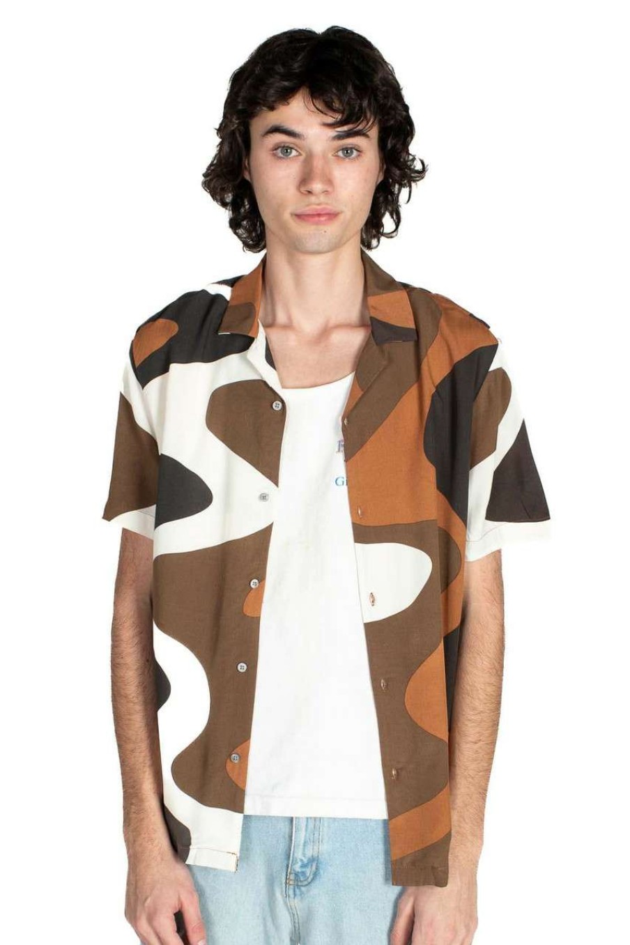 Men * | Half Off Caramel Swirl Button Up