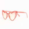 Accessories * | Half Off Clear Heart Rim Sunglasses