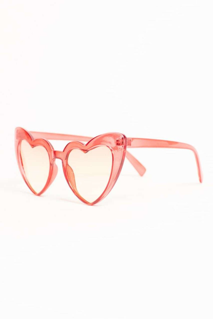 Accessories * | Half Off Clear Heart Rim Sunglasses