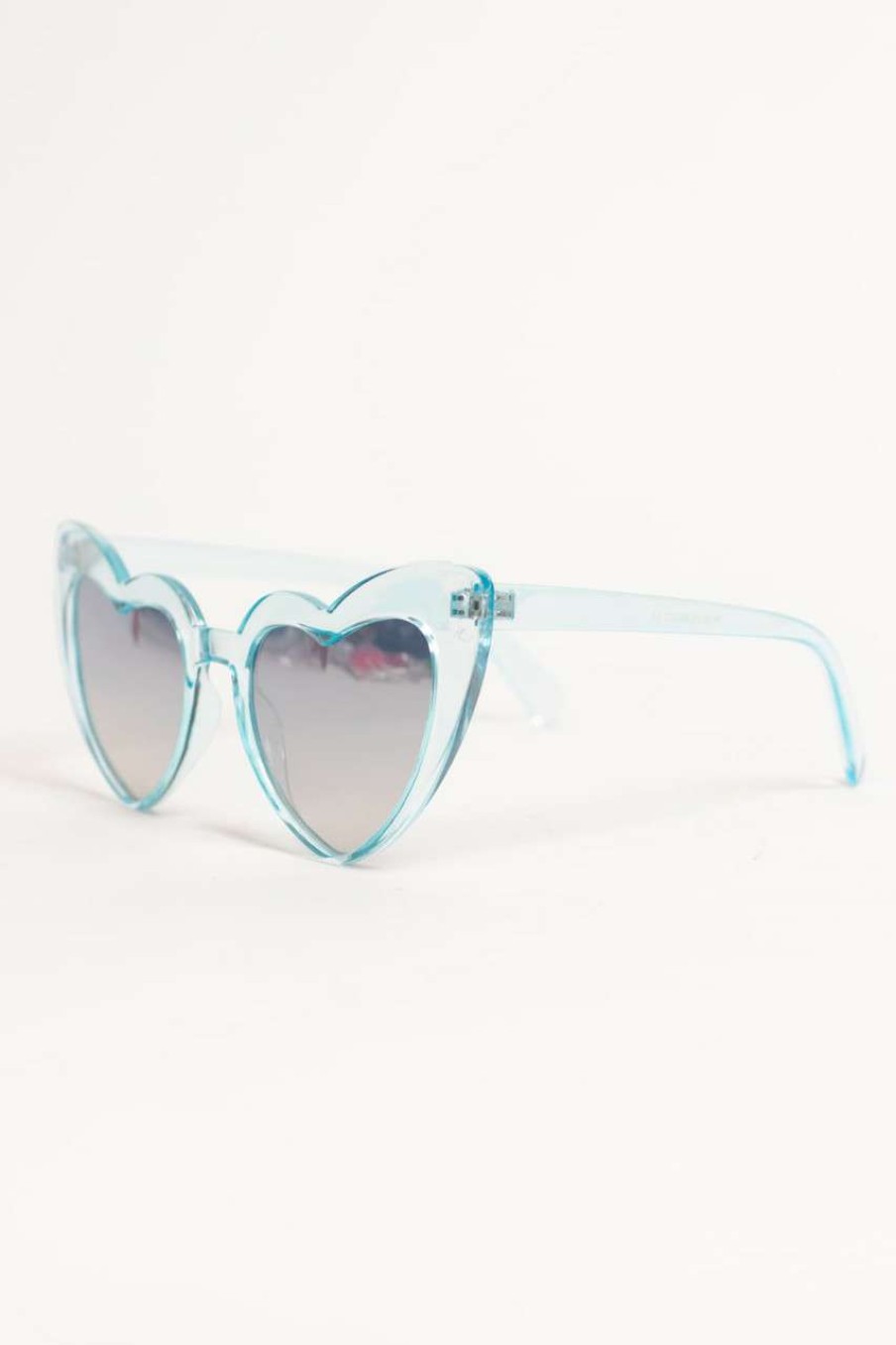 Accessories * | Half Off Clear Heart Rim Sunglasses