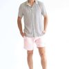 Men * | Super Specials Micro Geo Striped Camp Button Up Shirt