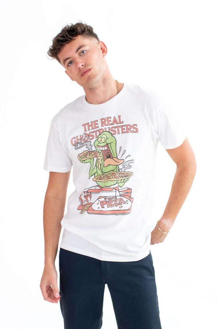 Men * | Prefential Price Ghostbusters Slimer Pizza Tee