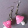 Accessories * | Limited Edition Pink Mushroom Drop Earrings